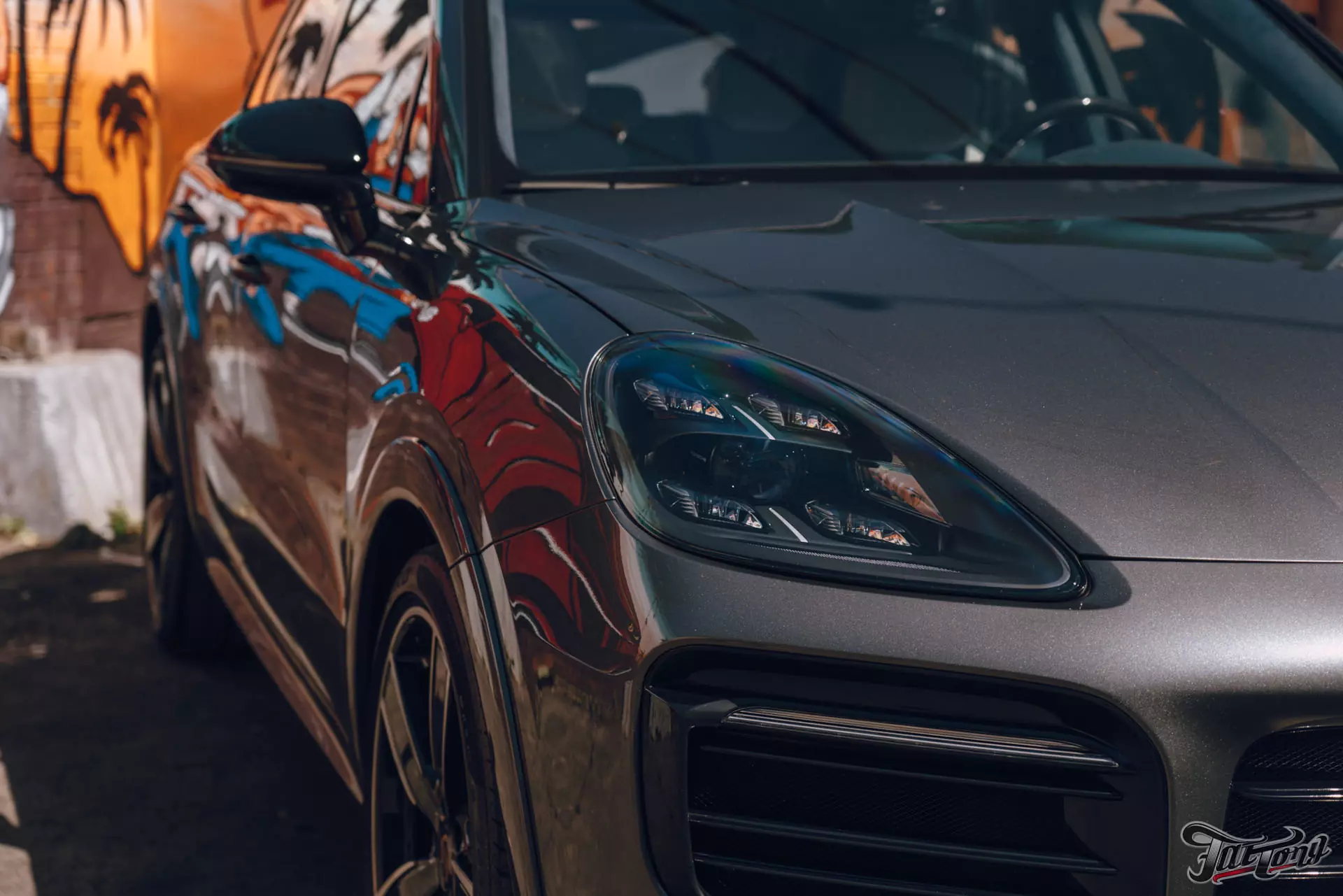 Porsche Cayenne. Оклейка в полиуретан. Окрас дисков